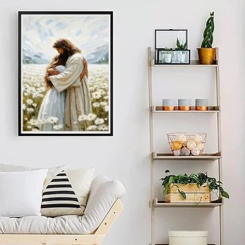 Fairyland JinWenn Jesus Christian Paint by Numbers Kit for Adults Canvas | Easy Beginner Art Craft Kit 40x50 cm (16x20 inches) thumbnail 6