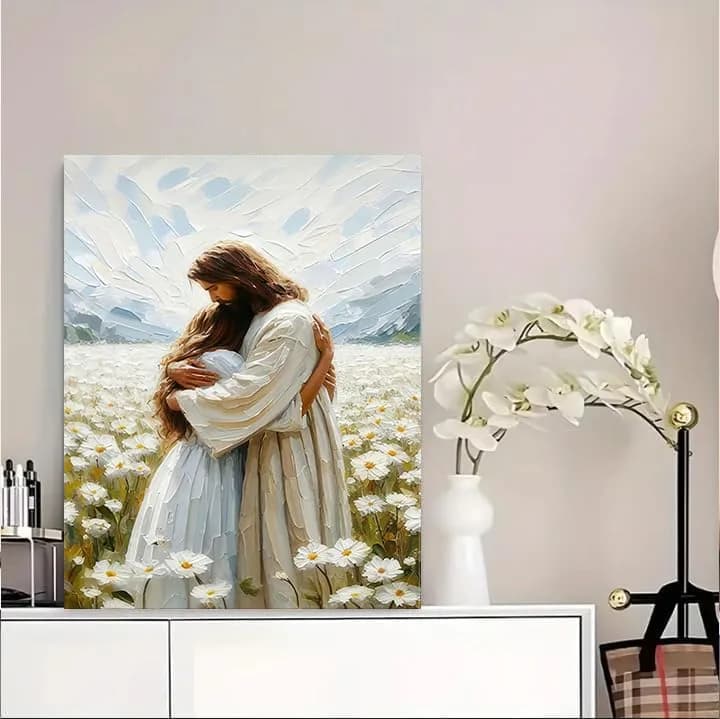 Fairyland JinWenn Jesus Christian Paint by Numbers Kit for Adults Canvas | Easy Beginner Art Craft Kit 40x50 cm (16x20 inches) thumbnail 3