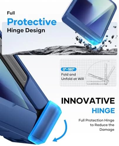 ASAFCASE Galaxy Z Flip 7 Wallet Case with Card Holder, Blue | Slim Protective Cover for Samsung Flip 7 thumbnail 4