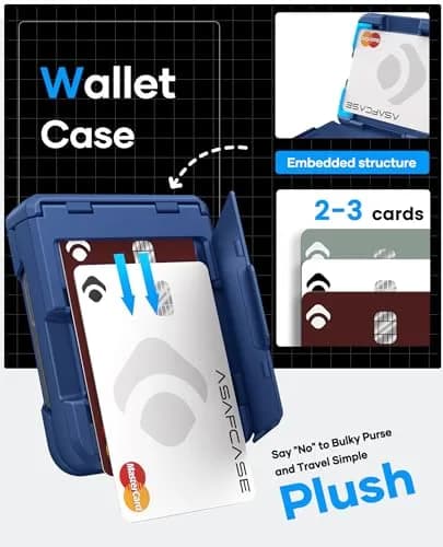 ASAFCASE Galaxy Z Flip 7 Wallet Case with Card Holder, Blue | Slim Protective Cover for Samsung Flip 7 thumbnail 3