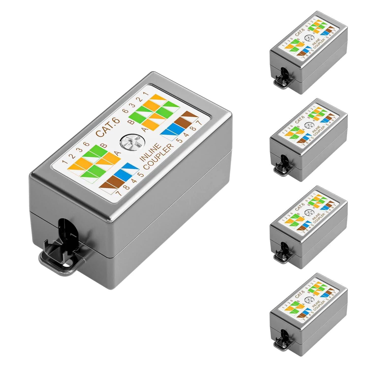 itxtynlo Cat 6 Junction Box 5 Pack | Unshielded Ethernet Splicing Solution — Junction Box Shielded