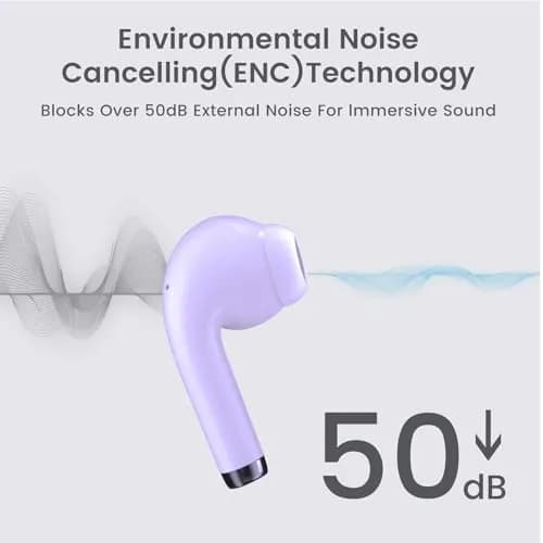 yobola Wireless Earbuds for Samsung Galaxy Ultra Comfort Bluetooth 5.4 Headphones, Purple, IPX7 Waterproof thumbnail 8