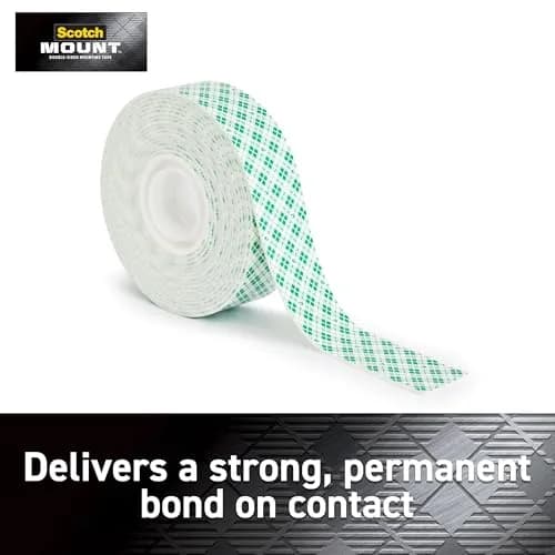 Scotch-Mount White Double-Sided Mounting Tape 25.4 mm x 3.18 m (1 in x 125 in) | 3M Industrial Strength Adhesive thumbnail 2