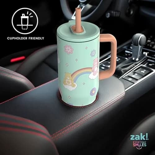 Zak Designs Care Bears 30oz Spill-Proof Insulated Stainless Steel Tumbler | Fun Cartoon Art, Keeps Drinks Cold, Travel Ready thumbnail 6