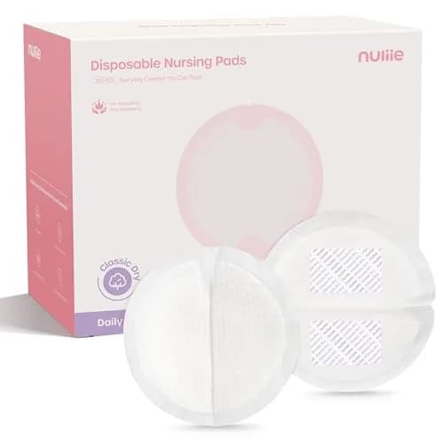 Nuliie Super Absorbent & Featherlight Disposable Nursing Pads 200 Count | Stay Dry, Soft & Breathable Breast Pads for Leaking Milk thumbnail 1