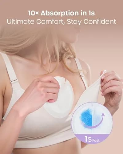 Nuliie Super Absorbent & Featherlight Disposable Nursing Pads 200 Count | Stay Dry, Soft & Breathable Breast Pads for Leaking Milk thumbnail 3