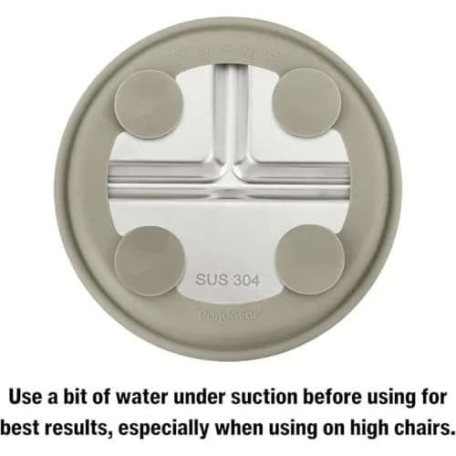 PandaEar 3 Pack Stainless Steel Baby Suction Plates | Divided Toddler Plate for Baby Led Weaning, Non-Slip, Dishwasher Safe (Linen/Brown/Tan) thumbnail 7