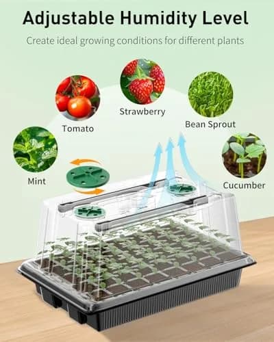 Pawfly Seed Starter Trays 80 Cells | Reusable Germination Kit with Grow Light & Humidity Dome thumbnail 6