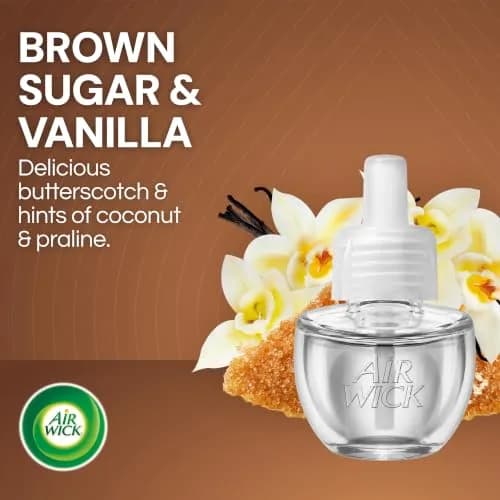 Air Wick Plug-In Scented Oil Refills Brown Sugar and Vanilla 6 Count (120ml / 4.02 Fl Oz) | Long-Lasting Fragrance thumbnail 2