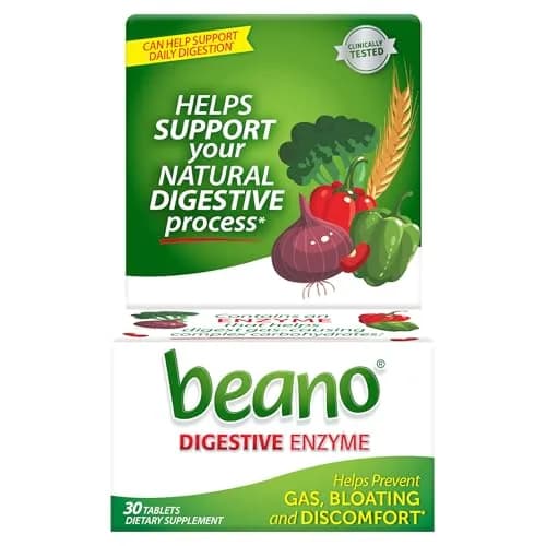 Beano Digestive Enzyme Gas Relief Tablets 300 Count (100 Tablets x 3) | Clinically Tested for Bloating & Discomfort thumbnail 1