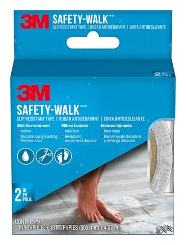 3M Safety-Walk Clear Anti-Slip Tape 2 in x 15 ft (Pack of 2) | Water-Resistant Grip for Wet Areas thumbnail 6