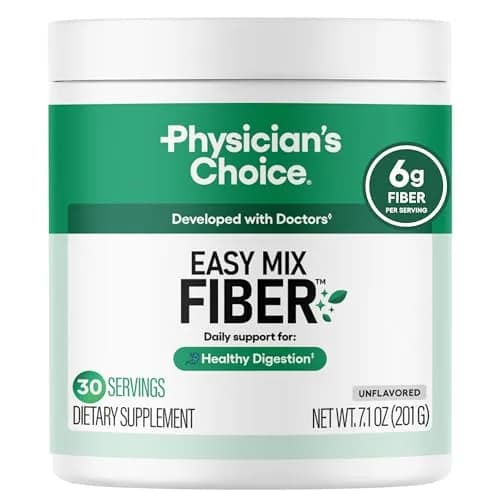 Physician's CHOICE Easy Mix Fiber Powder 216ml (7.1oz) | Sugar-Free Prebiotic Fiber for Digestive Health thumbnail 1
