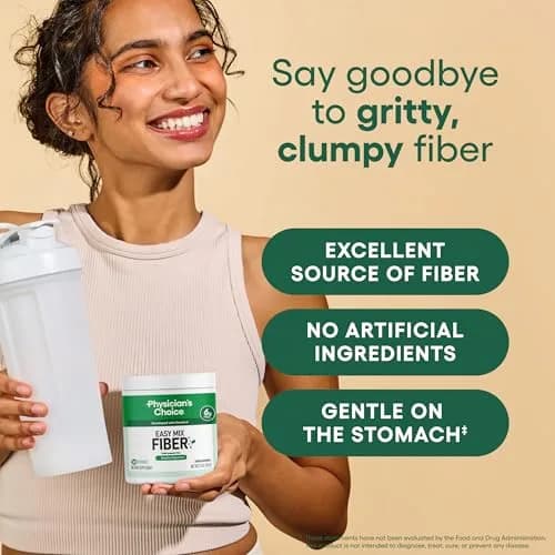 Physician's CHOICE Easy Mix Fiber Powder 216ml (7.1oz) | Sugar-Free Prebiotic Fiber for Digestive Health thumbnail 2