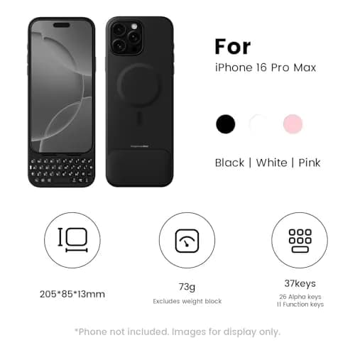 Akko MetaKey Keyboard for iPhone 16 Pro Max with Magnetic Support & Backlight | Space Black thumbnail 6