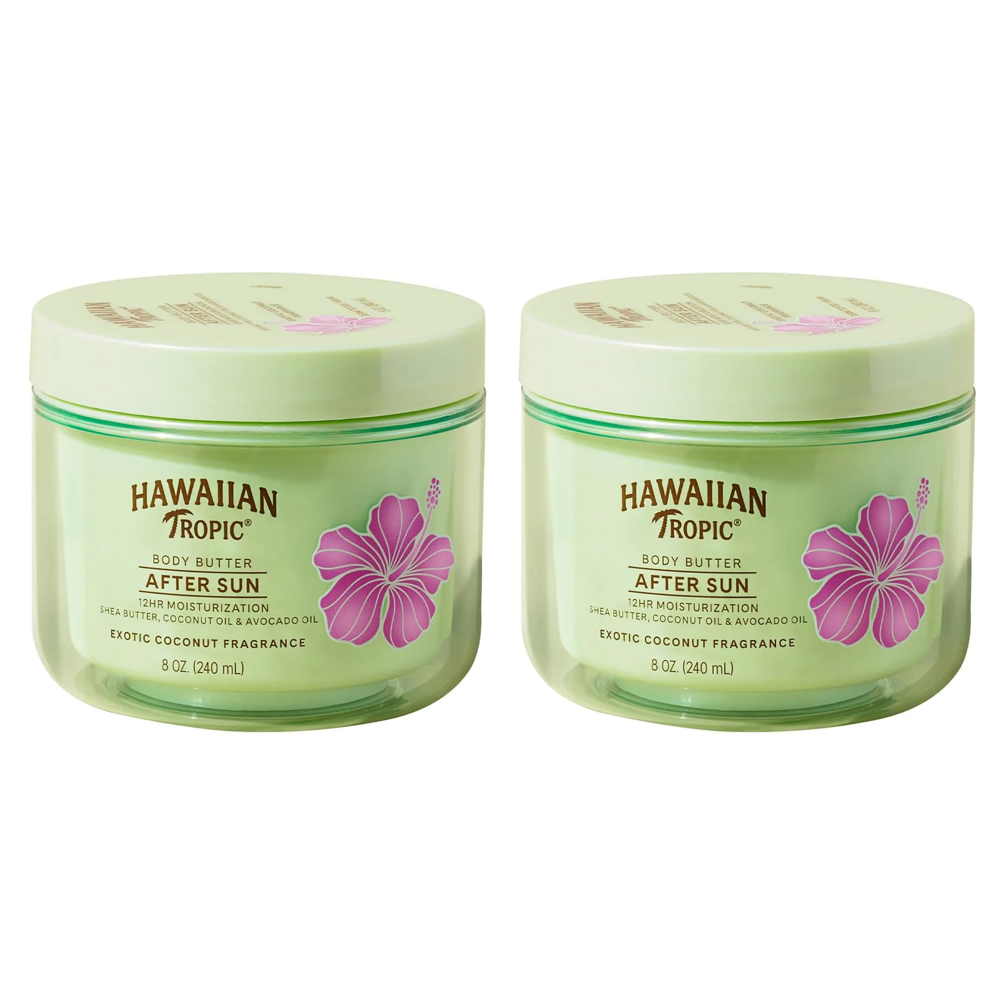 Hawaiian Tropic Coconut After Sun Body Butter 473ml (16 Fl Oz) Twin Pack | Hydrates & Soothes Sun-Exposed Skin
