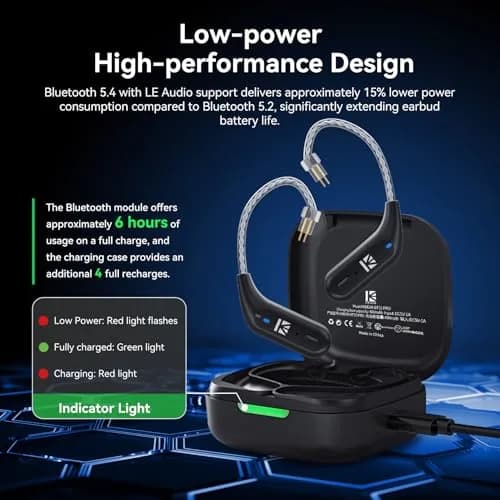 EZ EAR KBEAR BT15 PRO Bluetooth Adapter 2PIN | Seamless Bluetooth 5.4 Connectivity thumbnail 8