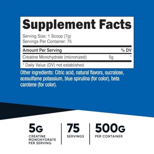 Nutricost Micronized Creatine Monohydrate Powder 500 Gram (17.9 oz) | NSF Certified, GMP Compliant Facility thumbnail 2