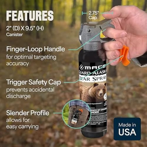 Mace Bear Spray 2-Pack Max Strength 9 oz | Wildlife Safe Deterrent for Hiking & Camping thumbnail 5