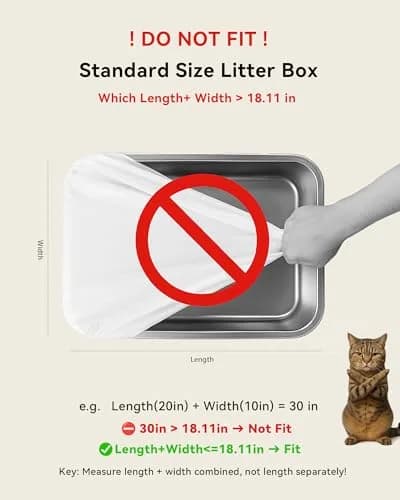 KropBom 180 Count Drawstring Cat Litter Bags Compatible with MW-SC01/SC02/SC09/LR01 | Thickened, Leak-Proof, Easy Closure thumbnail 7