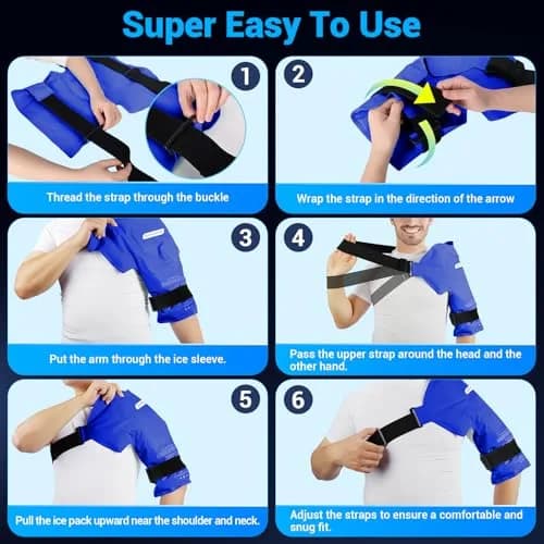 Comfytemp Shoulder Ice Pack Wrap Rotator Cuff Therapy Large/X-Large | Dual-Fabric Design for Targeted Relief thumbnail 4