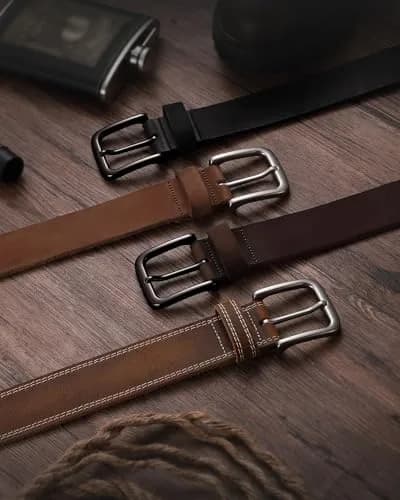 CHAOREN Mens Belts Leather 35mm for Jeans | Durable Full-Grain Leather, Classic Style, Casual Fit thumbnail 7