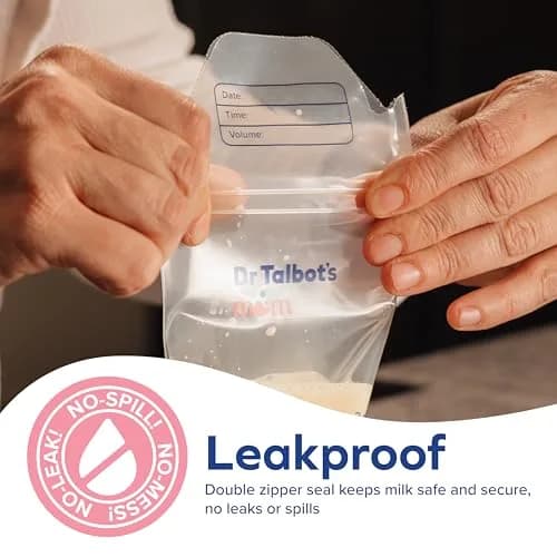 Dr. Talbot's Mom MilkFresh Breastmilk Storage Bags 100 Count (2 x 50 Bags) | BPA-Free & Puncture-Resistant thumbnail 6