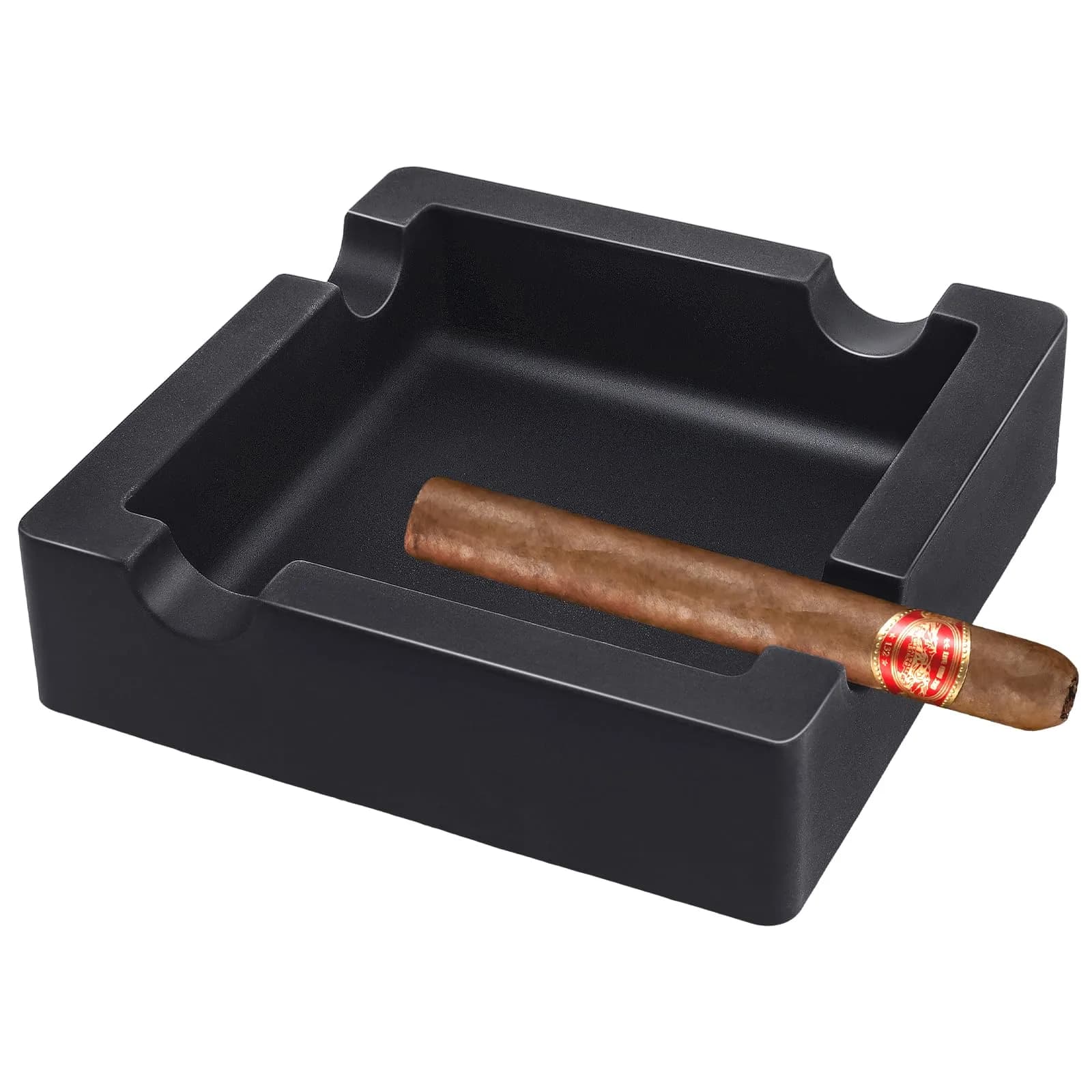 VIABRICO Outdoor Cigar Ashtrays Unbreakable Large Ring Gauge Silicone Ashtray for Patio/Indoor/Home Decor with 4 Rest