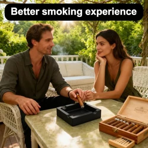 VIABRICO Outdoor Cigar Ashtrays Unbreakable Large Ring Gauge Silicone Ashtray for Patio/Indoor/Home Decor with 4 Rest thumbnail 5