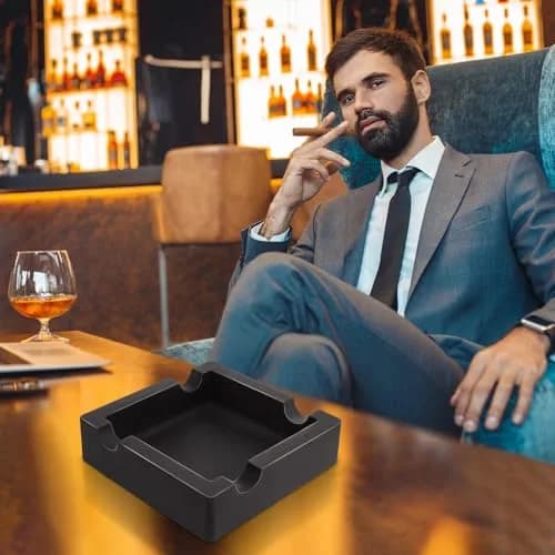 VIABRICO Outdoor Cigar Ashtrays Unbreakable Large Ring Gauge Silicone Ashtray for Patio/Indoor/Home Decor with 4 Rest thumbnail 6