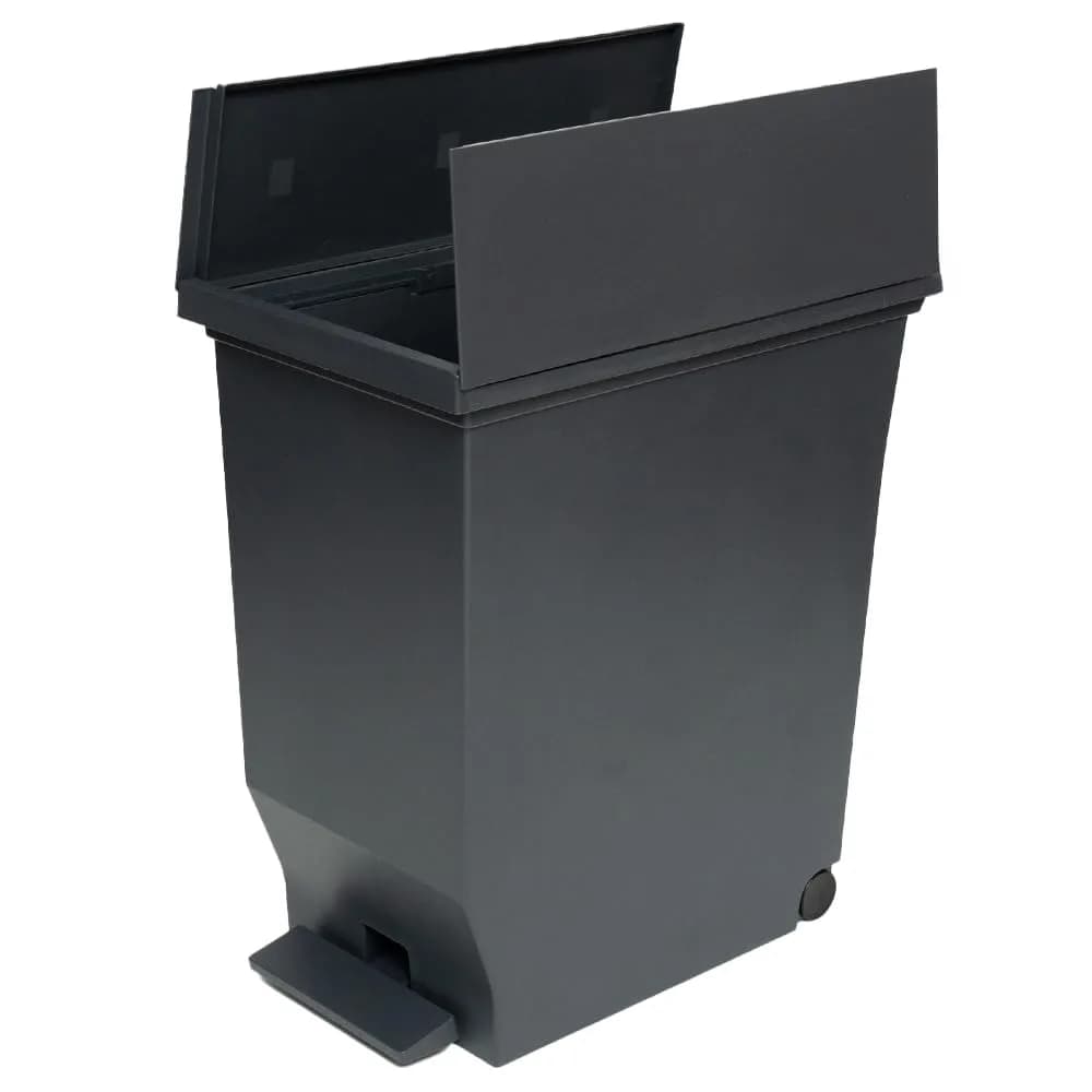 ASVEL 40 L Double Opening Pedal Trash Can with Casters | Space Saving, Hygienic, Large Capacity - main product image