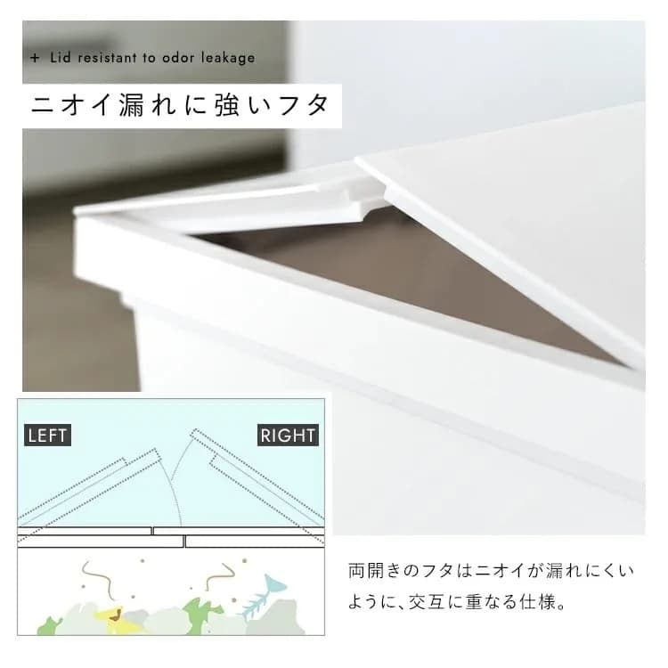ASVEL 40 L Double Opening Pedal Trash Can with Casters | Space Saving, Hygienic, Large Capacity thumbnail 8