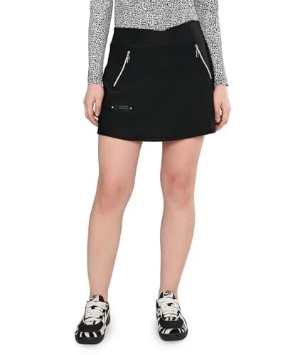 Jamie Sadock Women's 16" Skort with Built in Shorts | Tummy Tuck, Black, Large thumbnail 1