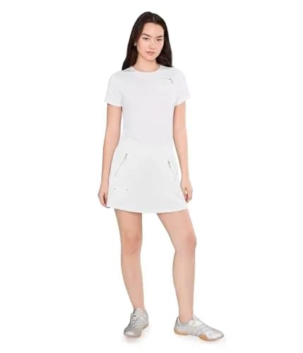 Jamie Sadock Women's 16" Skort with Built in Shorts | Tummy Tuck, White, Medium thumbnail 2