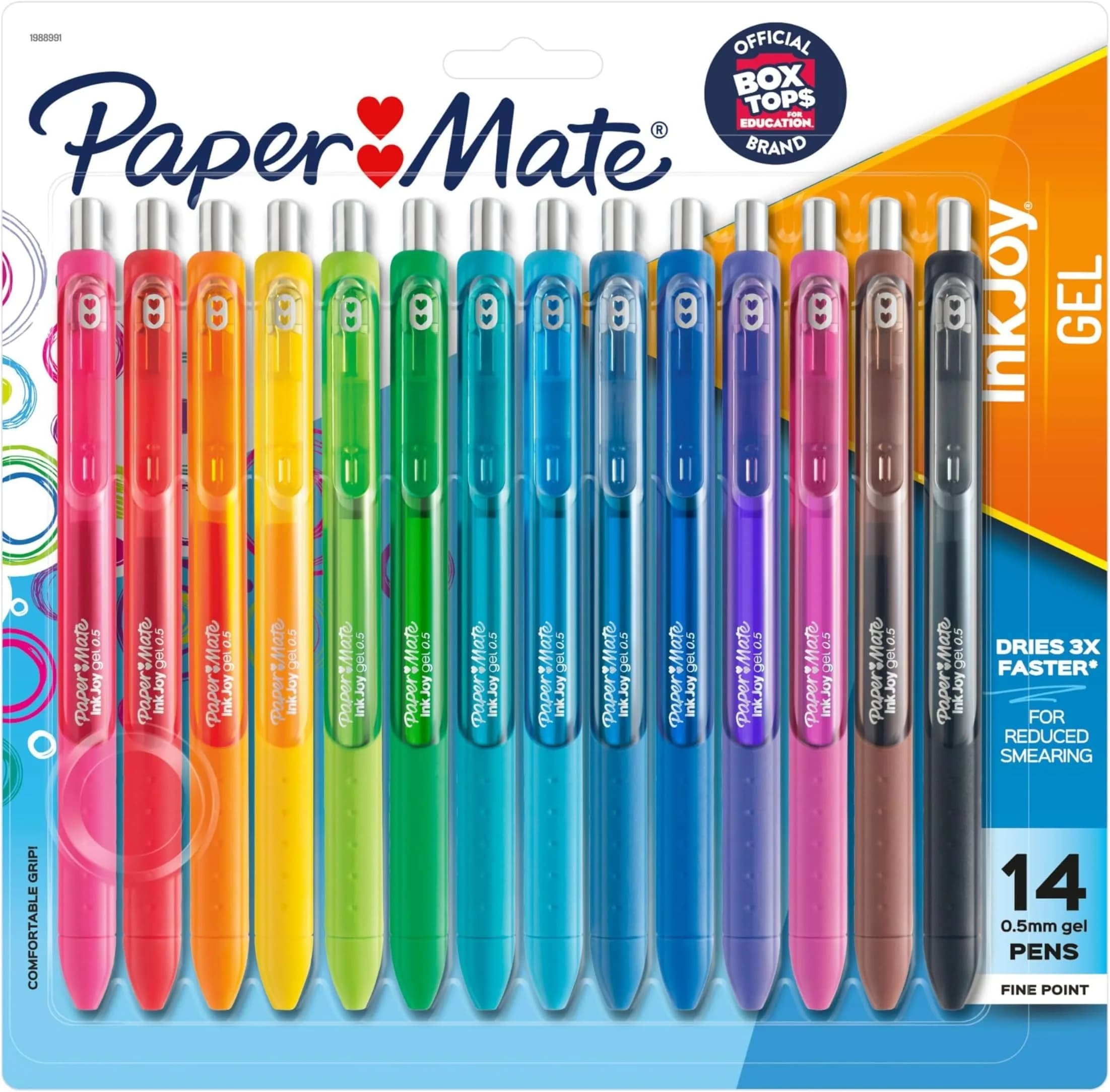 Paper Mate InkJoy Gel Pens, Assorted Colors, 0.5mm Fine Point, 168 Count | Smooth Writing Gel Pens for Students & Professionals