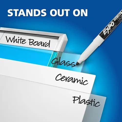 EXPO Low Odor Dry Erase Markers, Fine Tip, Assorted Colors, 96 Count | Bulk Pack Marking Pens for Classrooms & Offices thumbnail 5