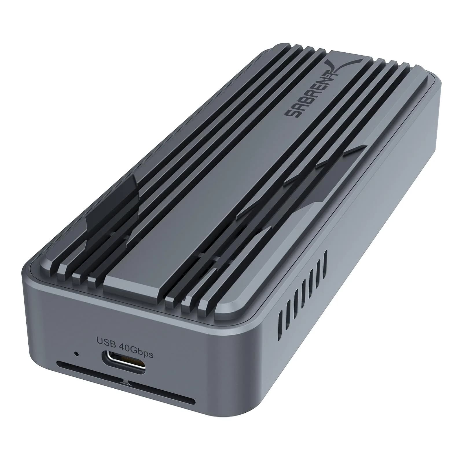 SABRENT USB4 NVMe SSD Enclosure EC-U4TN | 3900MB/s Tool-Free External Drive Case for PCIe Gen4 SSDs