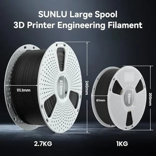 SUNLU Easy PA Nylon Filament 1.75mm Black 1kg (2.2lb) | High Strength, Low Warp, Heat Resistant Engineering Filament thumbnail 2