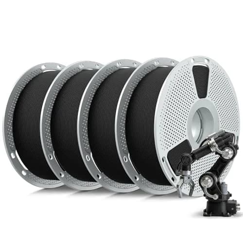 SUNLU Nylon PA6-CF & PA12-CF Carbon Fiber | Reinforced Nylon Filament for 3D Printing (4xBlack) thumbnail 1