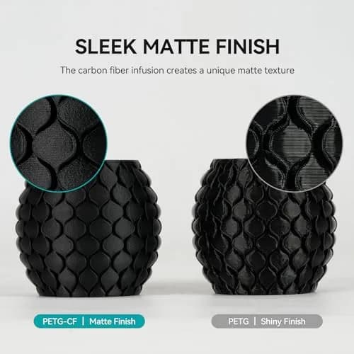 SUNLU Carbon Fiber PETG Filament 1.75mm Black 1kg (2.2lb) | Enhanced Toughness & Rigidity thumbnail 5