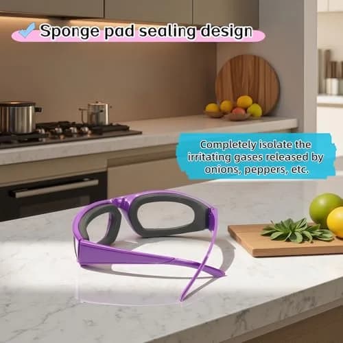RyanDesign Tear-Free Onion Goggles, Anti Fog Kitchen Safety Glasses for Cutting Onions & Peppers - Windproof, Dustproof Protective Eyewear with Ultra-Light Frame for Cooking, Grilling(Purple) thumbnail 9