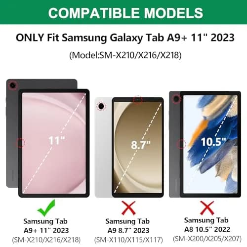 MMK Keyboard Case for Samsung Galaxy Tab A9+ 11 Inch | Detachable Bluetooth Keyboard, Long Battery Life, All-Around TPU Protection thumbnail 2