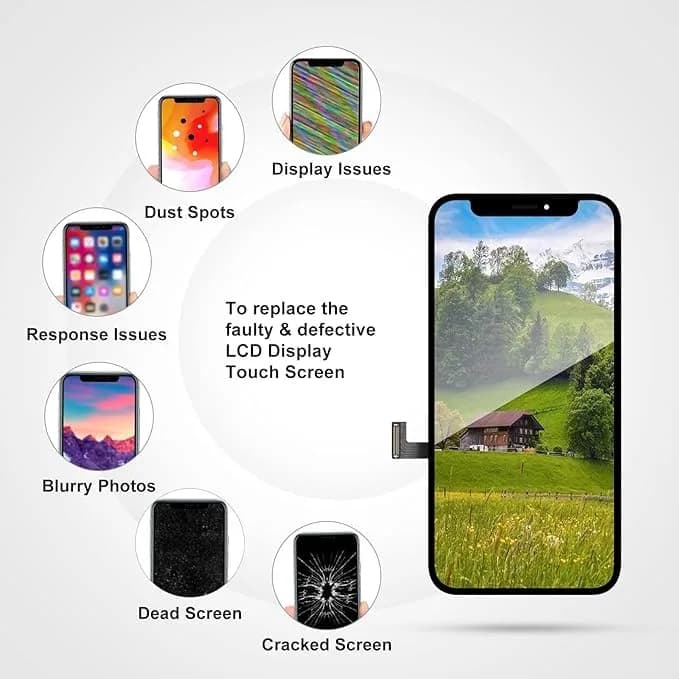 LL TRADER iPhone 12 Mini Screen Replacement 5.4" (13.7 cm) LCD Display with Repair Kit | Touch Digitizer Assembly thumbnail 10