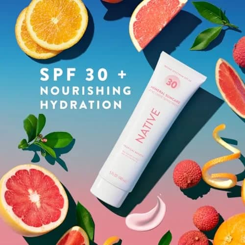 Native Sunscreen SPF 30 Zinc Oxide Lotion 148ml (5 Fl Oz) | Dermatologist Tested for Sensitive Skin thumbnail 2