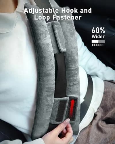 BELINOUS Hysterectomy Seat Belt Pillow Gray | Wider Coverage & Support for Post Surgery Comfort thumbnail 5