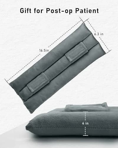 BELINOUS Hysterectomy Seat Belt Pillow Gray | Wider Coverage & Support for Post Surgery Comfort thumbnail 7