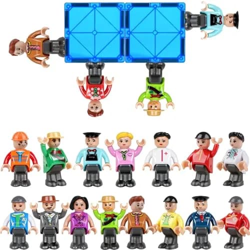 Landtaix Magnetic People Figures for Kids, 15PCS Community Helpers Toys | Magnetic Community Helpers Playset thumbnail 1