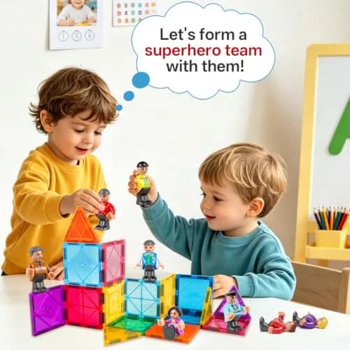 Landtaix Magnetic People Figures for Kids, 15PCS Community Helpers Toys | Magnetic Community Helpers Playset thumbnail 3