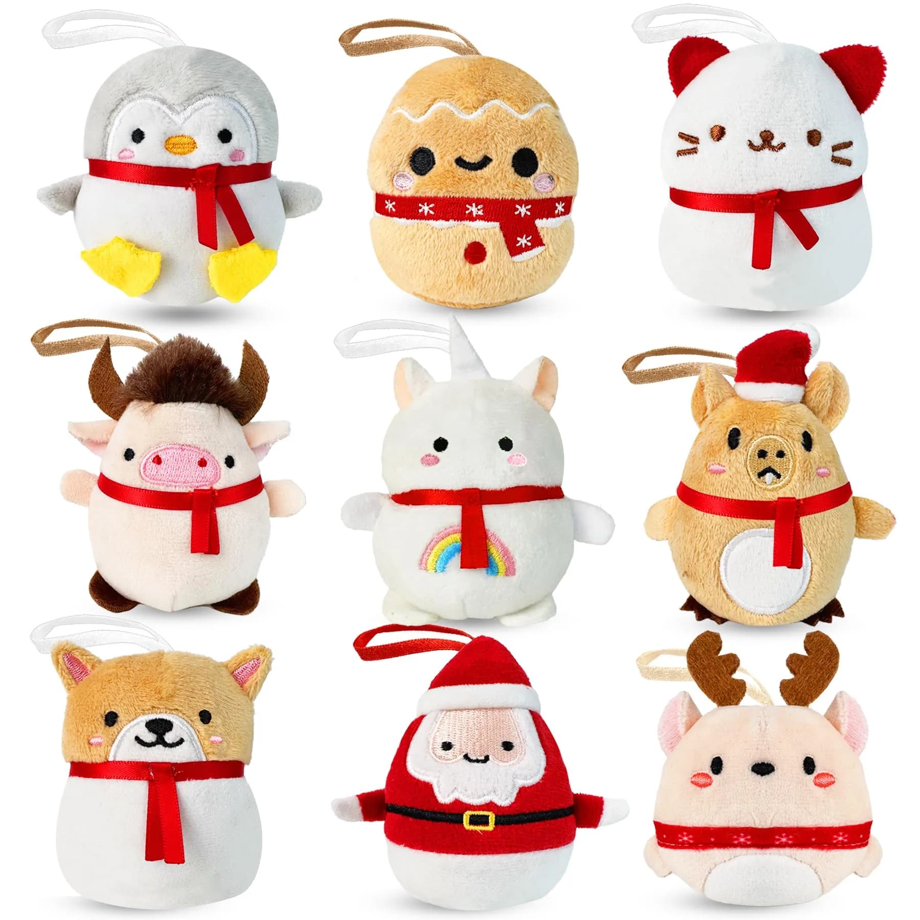 Rdogeia 18PCS Halloween Ghost Plush Toy Set | Bulk Goodie Bag Fillers for Kids — chritmas