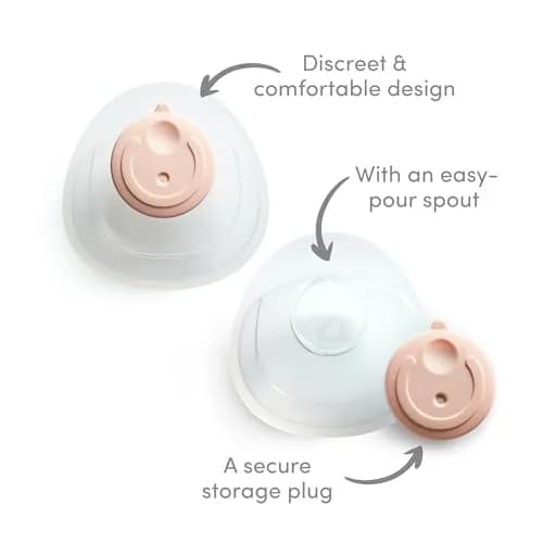 Munchkin Silicone Breast Milk Collector Cups with Storage Plug, 44ml (1.5 Fl Oz) | Discreet & Comfortable Leak Free thumbnail 6