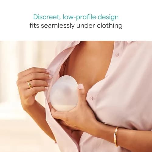 Munchkin Silicone Breast Milk Collector Cups with Storage Plug, 44ml (1.5 Fl Oz) | Discreet & Comfortable Leak Free thumbnail 3